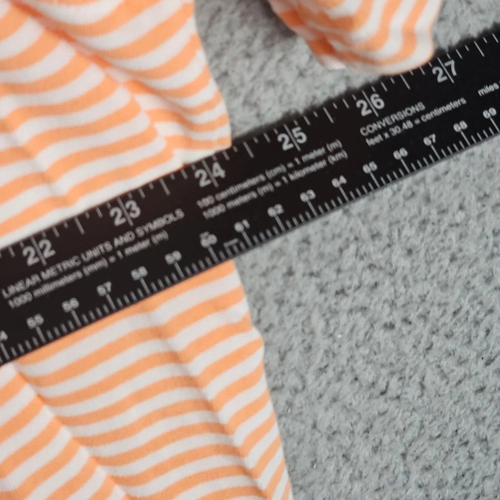 Polo Ralph Lauren Polo Mens XL Orange Striped Classic Fit Pocket Pony Logo Short